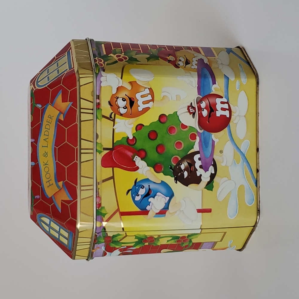 M&M Fire House #6 Christmas Village Series Limited Edition Canister